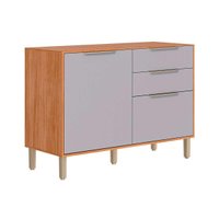 Balcão de Cozinha Modulado c/ Tampo Áurea c/ 2 Portas e 2 Gavetas 120cm Cinamomo/Platina - MGM