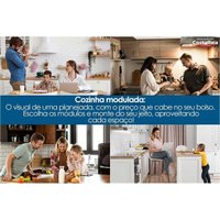 Cozinha Modulada MGM Divina MGM 6 Peças C6P134 Cinamomo/Off