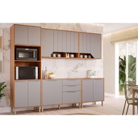 Cozinha Modulada MGM 5 Peças Celeste C5P173 Cinamomo/Platina