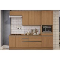 Kit Cozinha Modulada 7 Peças Maxxi (2Aéreos+2Balcões+1Paneleiro+2Complementos) C7P44 Canela - Kappesberg