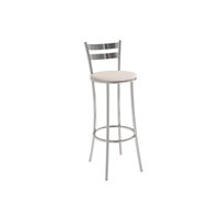 Banqueta Cozinha Kappesberg Jade 1B699CR Aço 1Un Cromado/Corano Bege