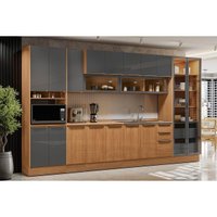 Cozinha Completa Kappesberg 10 Peças Vibra C10P17 Canela/Grafite Lacca