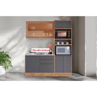 Kit Cozinha Modulada 3 Peças Versalis (1Aéreo+1Balcão+1TorreQuente) C3P192 Freijo/Grafite - Herval