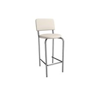 Banqueta Cozinha Capri 1B715CR Aço 1 Un Cromado/Corano Bege - Kappesberg