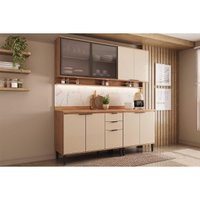 Cozinha Completa Carraro 4 Peças Alpha C4P176 Freijo/Off White