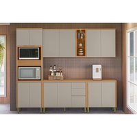 Cozinha Completa Linea Brasil 5 Peças Allure CP04 Jequitiba/Gris