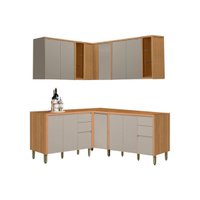 Cozinha Completa Linea Brasil 6 Peças Allure CP27 Jequitiba/Gris