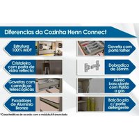 Kit Cozinha Henn 13 Peças Connect C6P15 Duna/Cristal