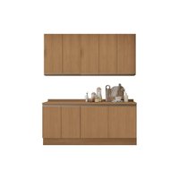 Cozinha Modulada Kappesberg Maxxi 6 Peças (2Aéreos+2Balcões+2Complementos) C6P37 Canela-Kappesberg