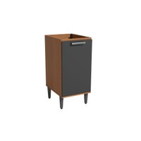 Balcão Cozinha Modulado Linna T720 c/ 1 Porta s/ Tampo 40cm Canela/Grafite Kappesberg