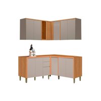 Cozinha Completa Linea Brasil 6 Peças Allure CP28 Jequitiba/Gris