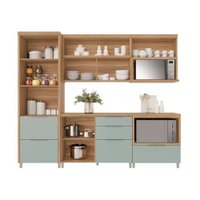 Kit Cozinha Modulada 5 Peças Marquesa (2Aéreos+2Balcões+1Paneleiro) C5P34 Nature - Nesher