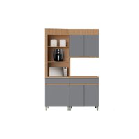 Kit Cozinha Nesher Realeza 3 Peças CZ107 Carvalho/Titânio