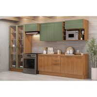 Cozinha Completa Kappesberg 13 Peças Vibra C13P3 Canela/Verde Pistache Lacca