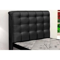 Painel de Cama Box Estofada Solteiro Dama Plus Corano Preto - Simbal