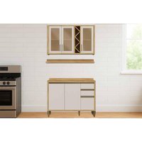 Cozinha Modulada Ronipa 3 Peças Tempranillo C3P44 Amendoa/Off White