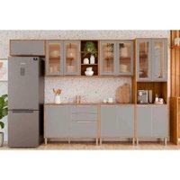 Cozinha Modulada MGM 6 Peças Brilhante C6P139 Cinamomo/Platina