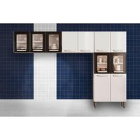 Cozinha Modulada Bertolini Evidence 3 Peças (2Aéreos+1Paneleiro) CPT53 Branco/Preto-Bertolini