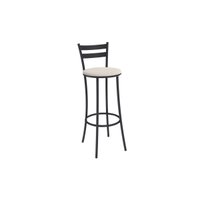 Banqueta Cozinha Jade 1B699PRF Aço 1 Un Preto/Corano Bege - Kappesberg