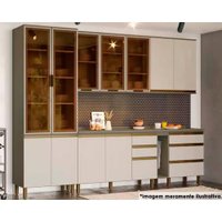 Cozinha Modulada Henn Connect Henn 10 Peças C5P67 Duna/Cristal