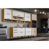 Cozinha Modulada Ronipa 6 Peças Syrah C6P115 Amendoa/Off White