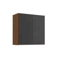 Armário Cozinha Vibra T644 c/ 2 Portas 80cm Canela/Grafite Lacca - Kappesberg