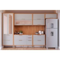 Módulo Cozinha MGM Eloise 8 Peças C8P179 Cinamomo/Platina-MGM