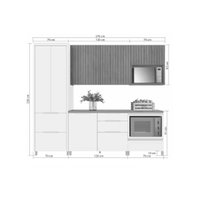 Kit de Cozinha Completa 5 Peças Rainha e Marquesa (2Aéreos+2Balcões+1Paneleiro) C5P111 Nature/Verde - Nesher