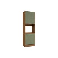 Paneleiro Cozinha Modulado Vibra T629 c/ 4 Portas 70cm Canela/Verde Pistache Lacca Kappesberg