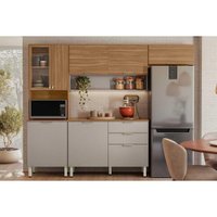 Kit Cozinha Demóbile 4 Peças Alba C4P227 Amendola/Nude Prime TX