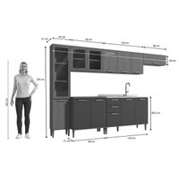 Kit Cozinha Kappesberg 7 Peças Linna C7P108 Canela/Off White