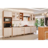 Cozinha Modulada MGM 7 Peças Brilhante C7P111 Cinamomo/Off