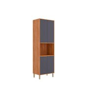 Paneleiro Cozinha Modulado Brilhante c/ 4 Portas 70cm Cinamomo/Titanium MGM