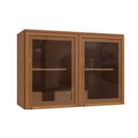 Armário Cozinha Linna T732 c/ 2 Portas c/ Vidro 80cm Canela - Kappesberg