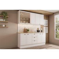 Cozinha Modulada Completa Bella 4 Peças (2Aéreos+2Balcões) C4P168 Branco - Carraro