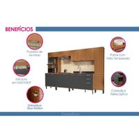 Cozinha Modulada Kappesberg 14 Peças Linna C14P12 Canela/Off White
