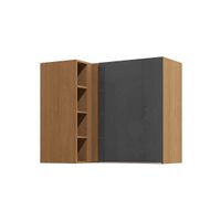 Armário Cozinha Modulado Canto Reto Vibra T652 c/ 1 Porta 98cm Canela/Grafite Lacca Kappesberg