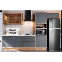 Cozinha Completa Herval 6 Peças Versalis C6P163 Freijo/Cinza Argila