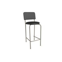 Banqueta Cozinha Capri 1B715NK Aço 1 Un Niquel/Corano Preto - Kappesberg