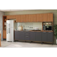 Cozinha Modulada Kappesberg 8 Peças Linna C8P87 Canela/Grafite