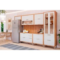 Cozinha Modulada MGM Eloise MGM 8 Peças C8P88 Cinamomo/Off