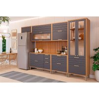 Cozinha Modulada MGM Eloise MGM 8 Peças C8P88 Cinamomo/Titanium