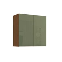 Armário Cozinha Modulado Vibra T644 c/ 2 Portas 80cm Canela/Verde Pistache Lacca Kappesberg