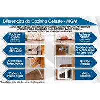 Kit Modulado MGM 5 Peças Celeste C5P172 Cinamomo/Off