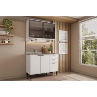 Cozinha Completa Carraro 2 Peças Alpha C2P54 Branco