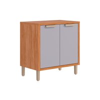 Balcão de Cozinha Modulado c/ Tampo Estela c/ 2 Portas 80cm Cinamomo/Platina - MGM