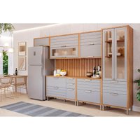 Kit Cozinha MGM 8 Peças Eloise C8P88 Cinamomo/Platina