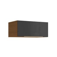 Armário Cozinha Modulado Vibra T654 c/ 1 Porta Basculante 80x50cm Canela/Grafite Lacca Kappesberg