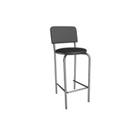 Banqueta Cozinha Capri 1B715CR Aço 1 Un Cromado/Corano Preto - Kappesberg