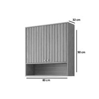 Cozinha Modulada MGM Divina MGM 6 Peças C6P133 Cinamomo/Titanium